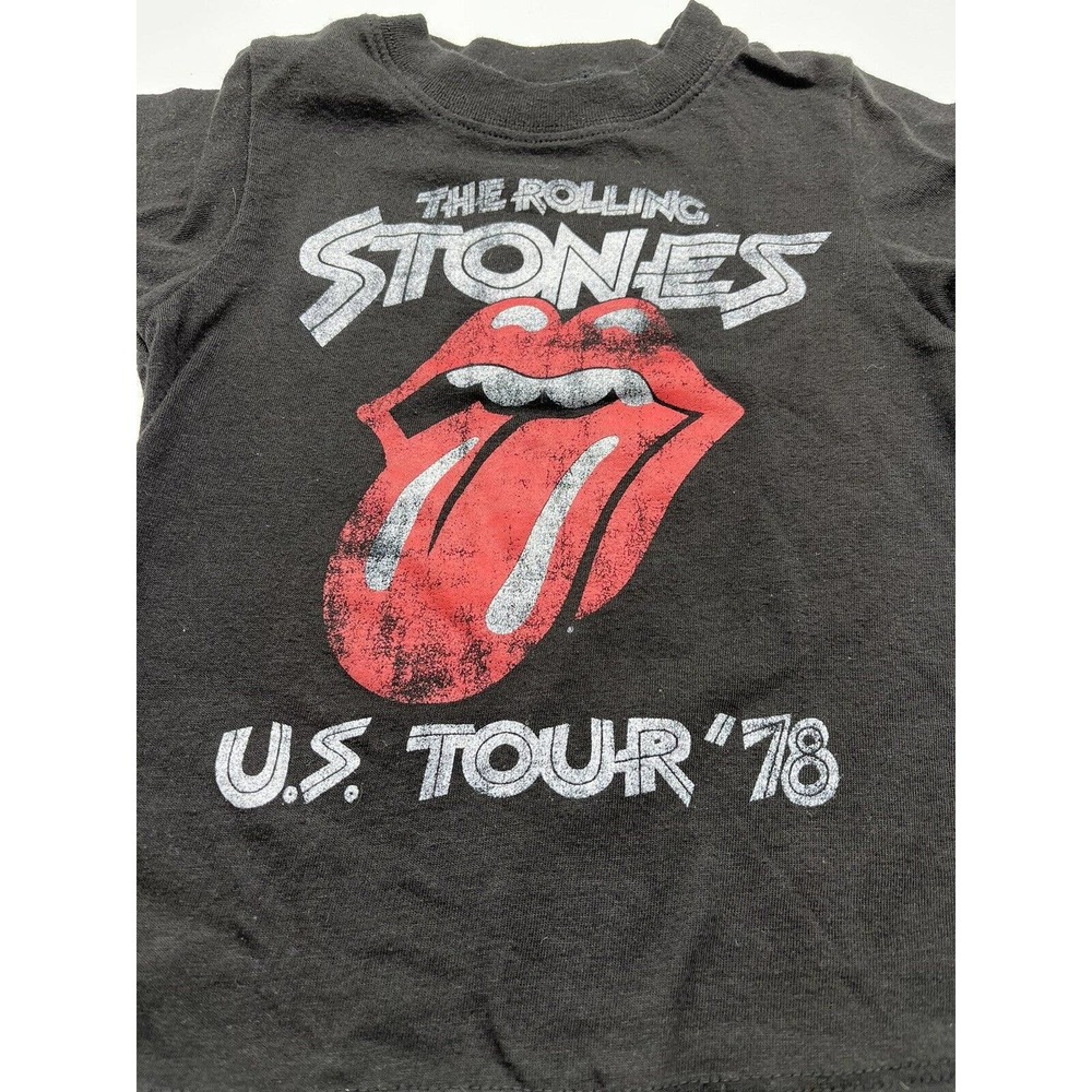 The Rolling Stones U.S Tour ‘78 Black Short Sleeve Toddler Band Tee Size 2T - Picture 3 of 4